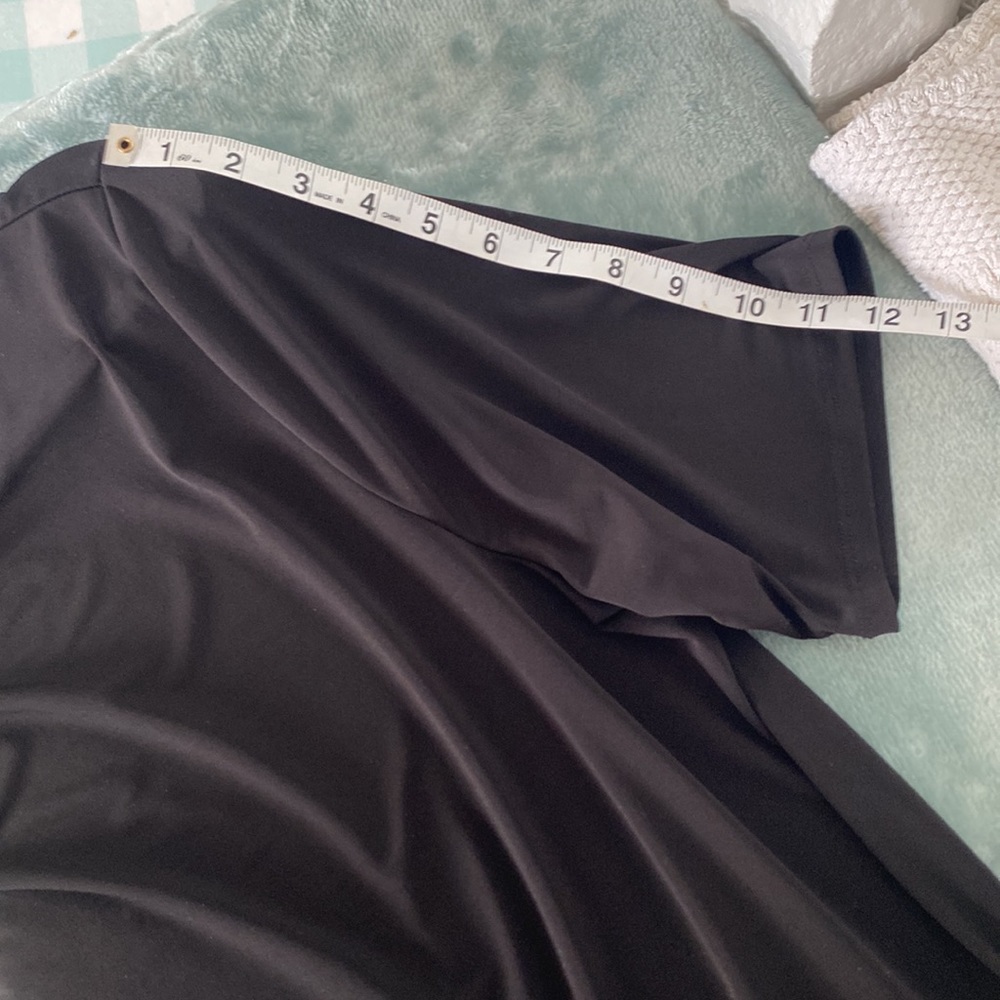 Chico’s Black short sleeve stretchy top with tie on side Chico size 3 or XL - Picture 8 of 13